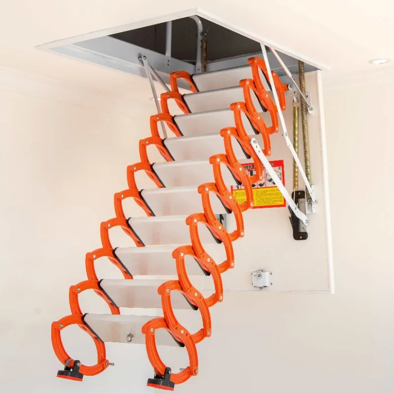 Ceiling Mounted Indoor Loft Ladder Manually Operated Retractable Attic Extending Stairs