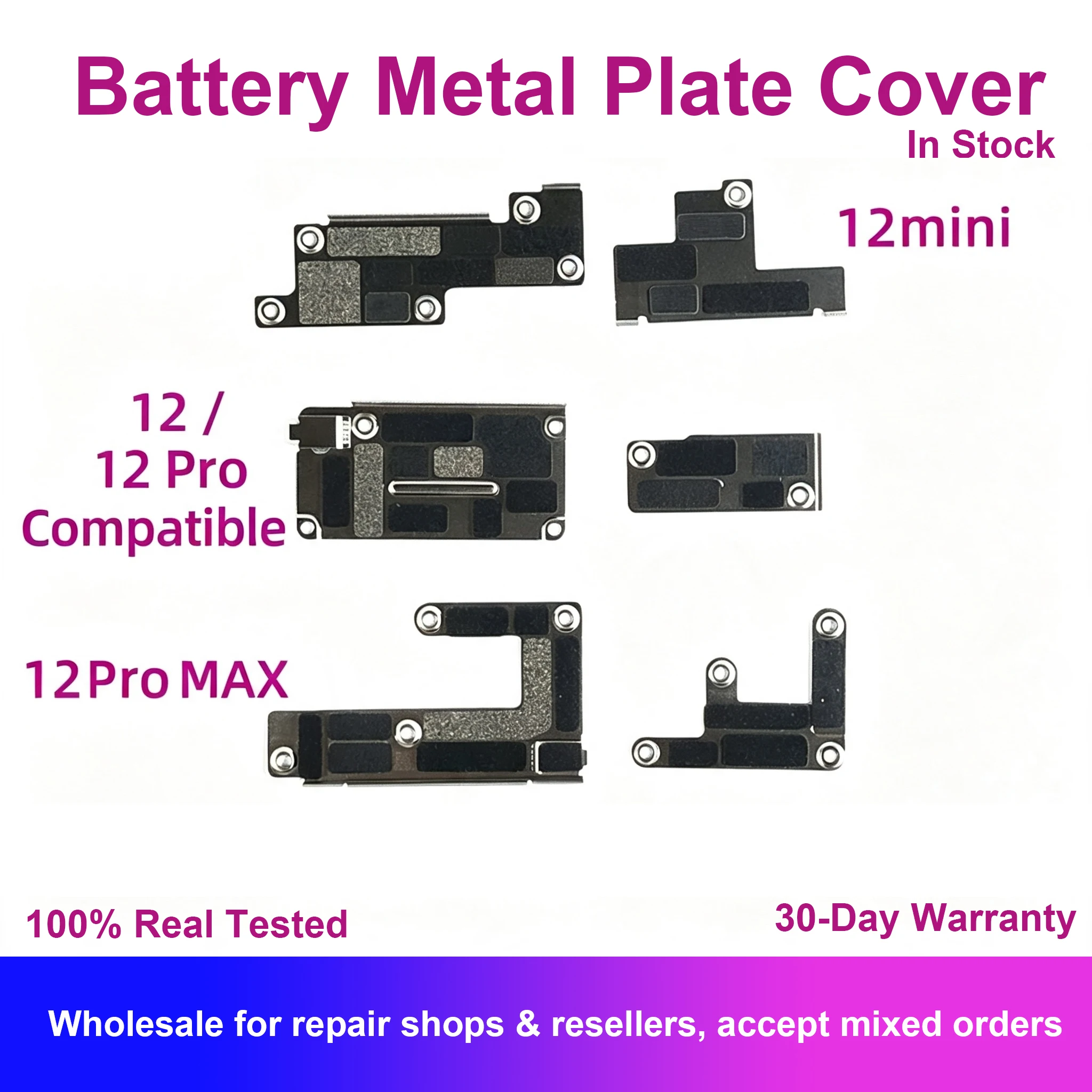Battery FPC Screen LCD Metal Plate Cover Inner Bracket Clip with Screws For iPhone 12 mini Pro Max Replacement Repair Parts