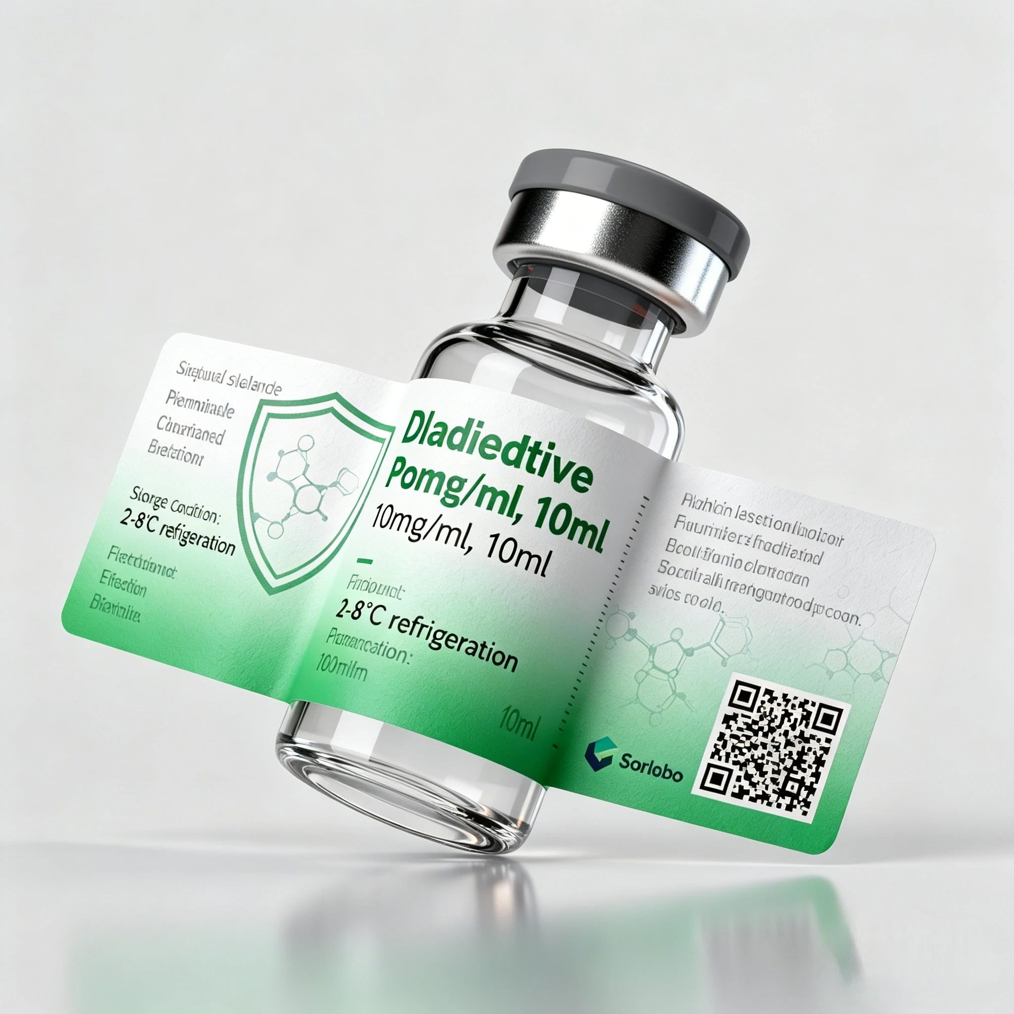 Custom Waterproof PP Peptide Bottle Label Roll High Quality Printed Cosmetic Small Stickers For Beauty Packaging