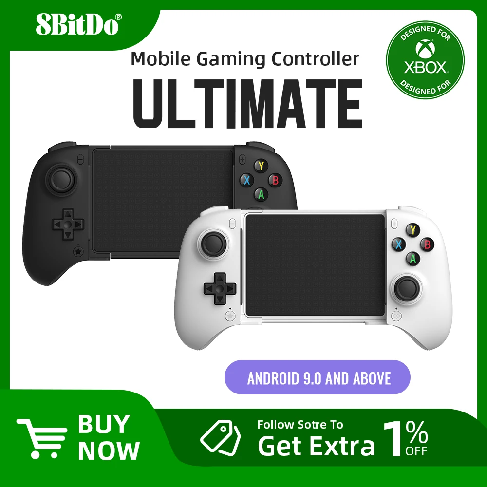 New 8Bitdo Ultimate Mobile Gaming Controller Bluetooth Controller with Hall Effect Joysticks and Hall Triggers  for Android