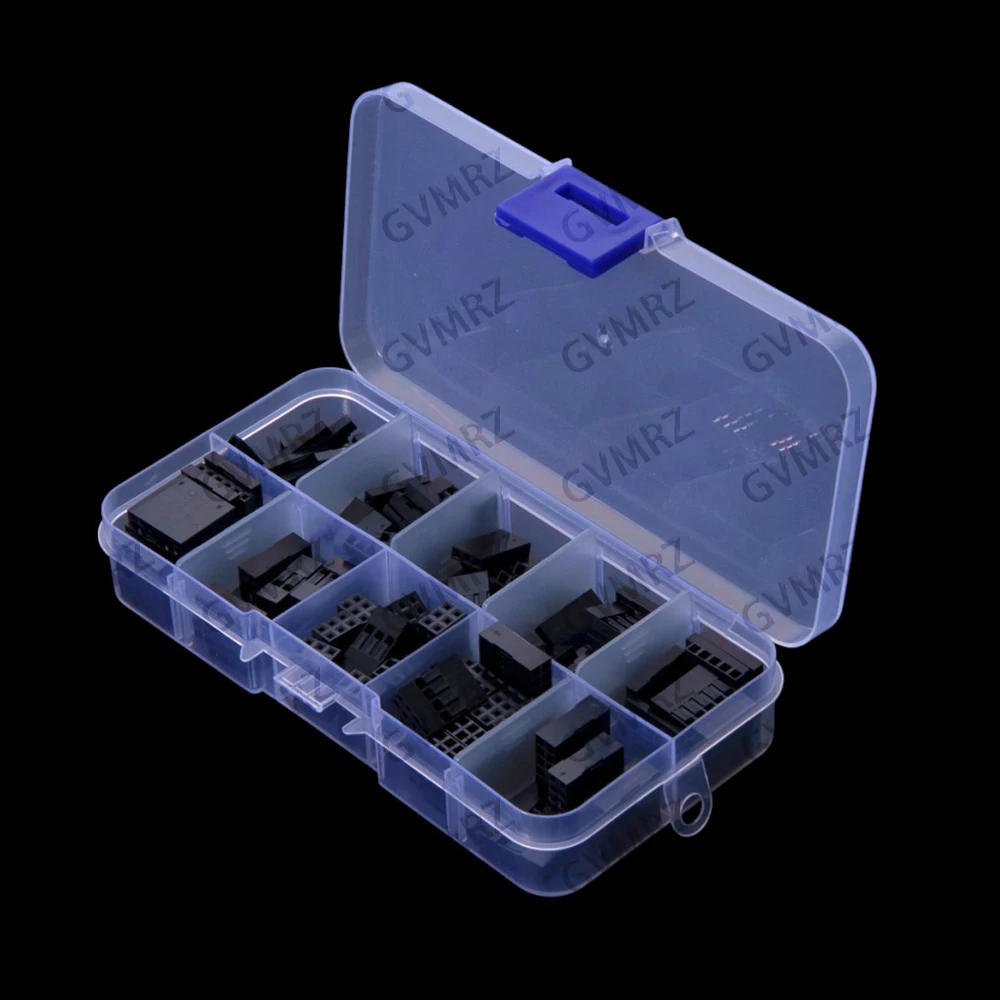 125PCS 10Values 2.54MM DuPont wire jumper connector, plastic shell connector housing 2.54
