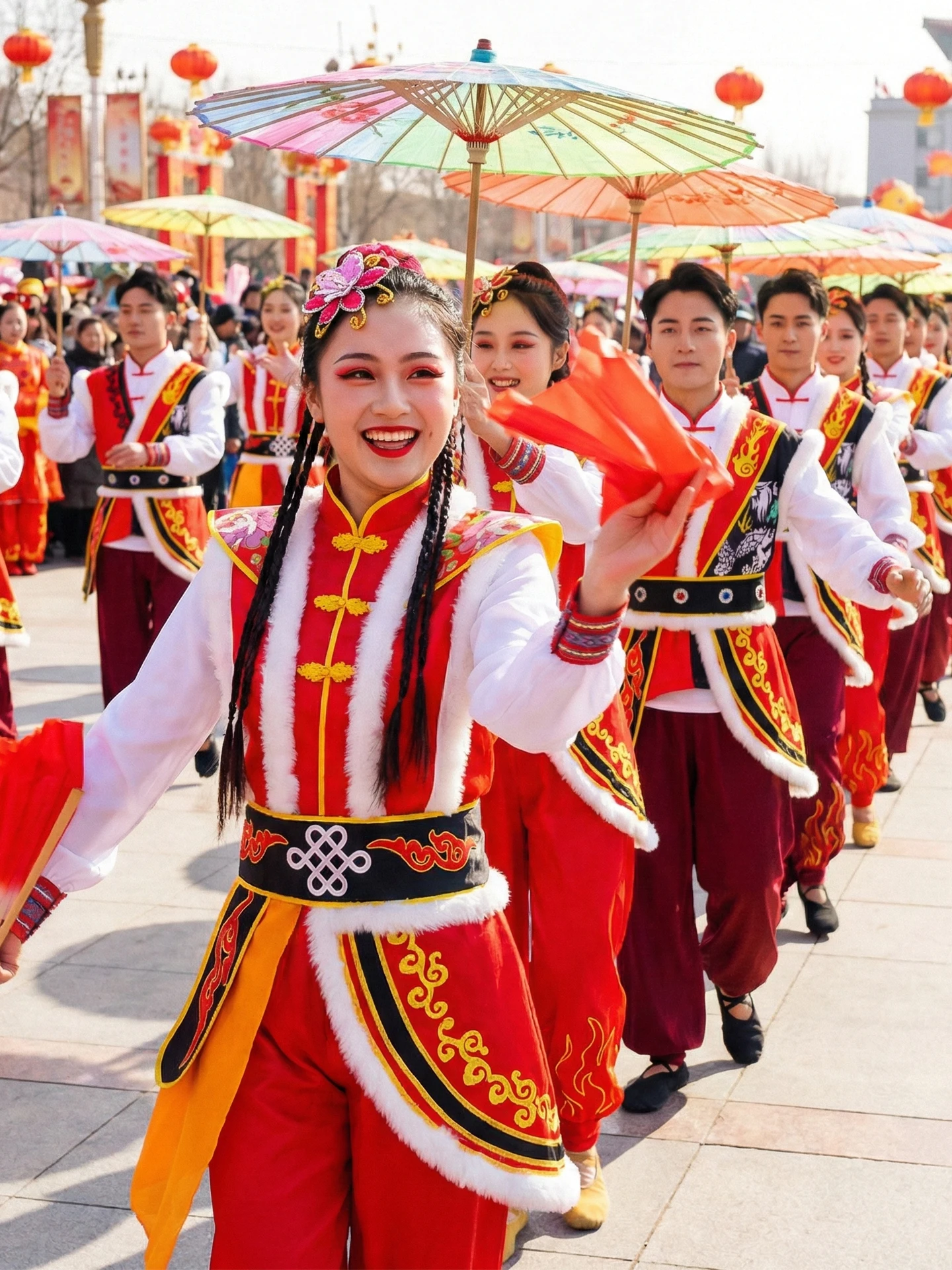 

2026 New Adult Men's Women's Yangge Drum Waist Drum Performance Costume Dance Dragon Lion Wind Dance Gong Drum Traditional Et...