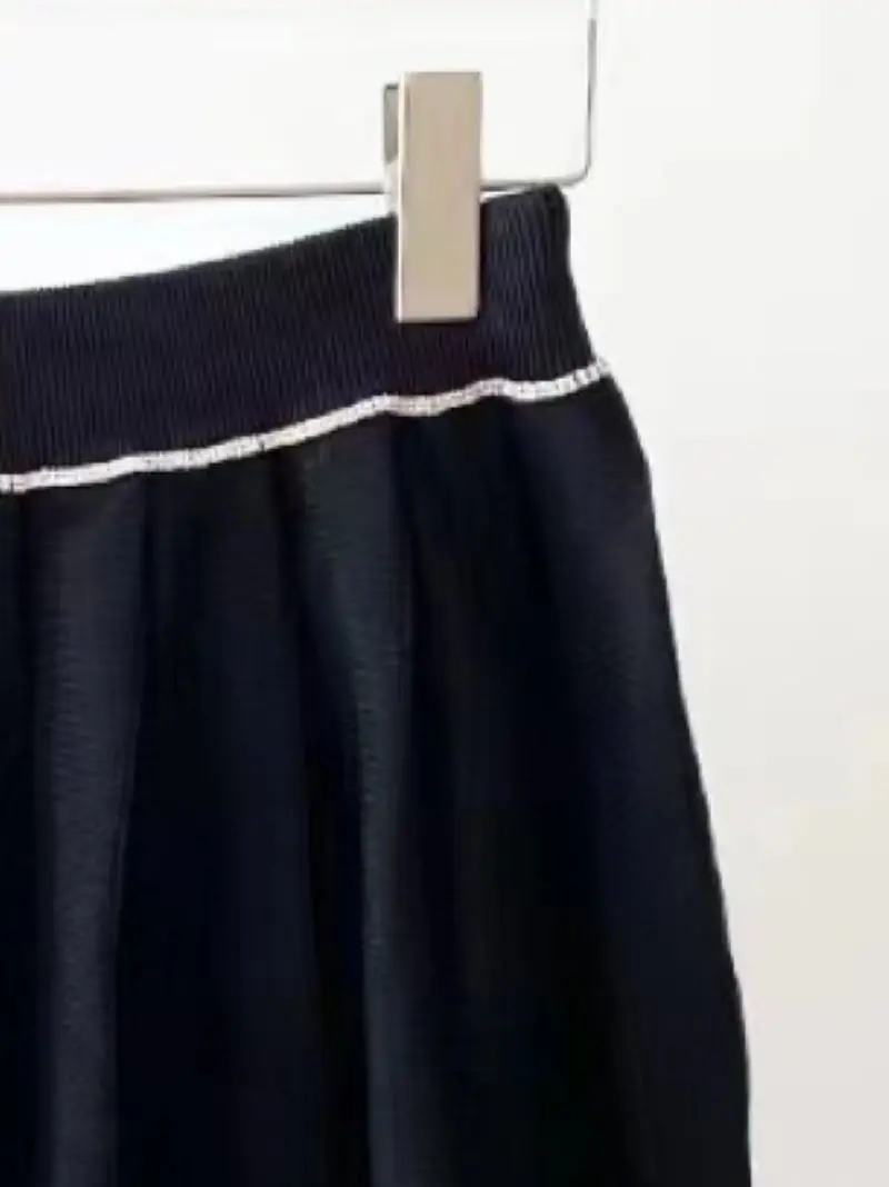 Mini Jupe Trapèze Taille Haute avec Décoration en Strass pour Femme, à la Mode, Automne 2024