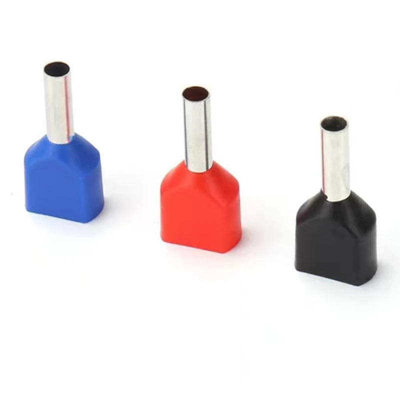 copper core Ferrules Cord End Crimp Terminal Double Wire Connector Electrical Cable Connector Two-wire tube type pre-insulated