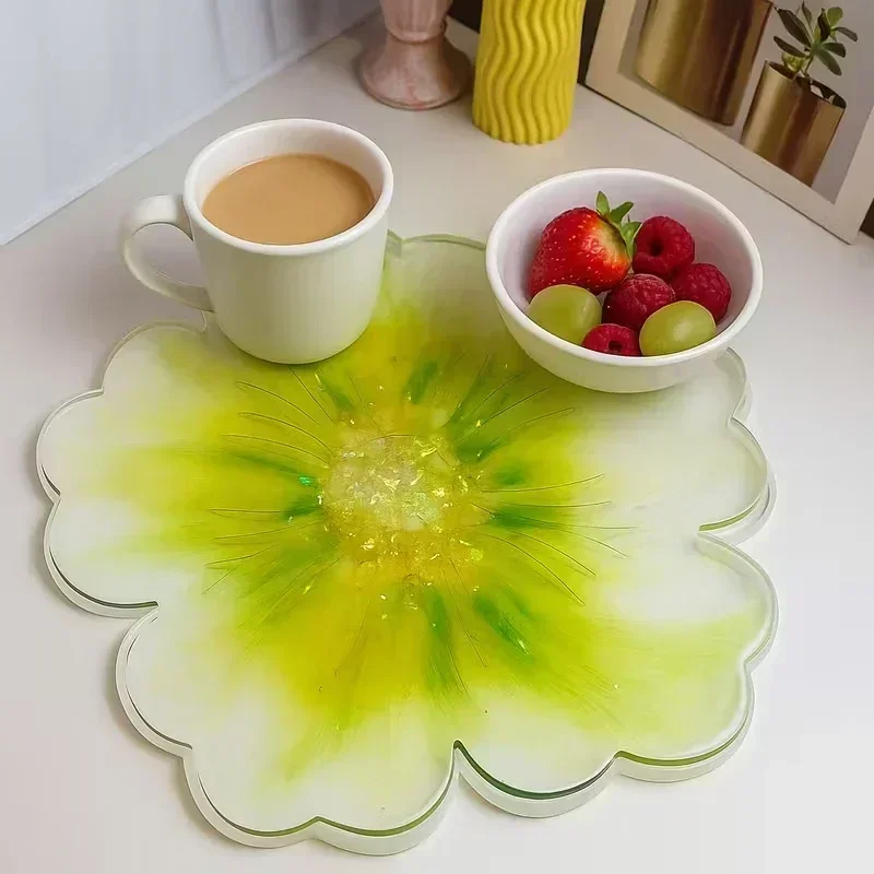 2026 Latest Flower Silicone Coaster Molds Agate Resin Casting Mould DIY Cup Mat Handmade Craft Home Table Decor Ornament Gift
