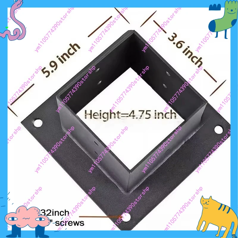 Pergola Wood Post Bracket Connection Kit, Gazebo Timber Joint Connector Fence Base Support Hardware Replacement Accessory