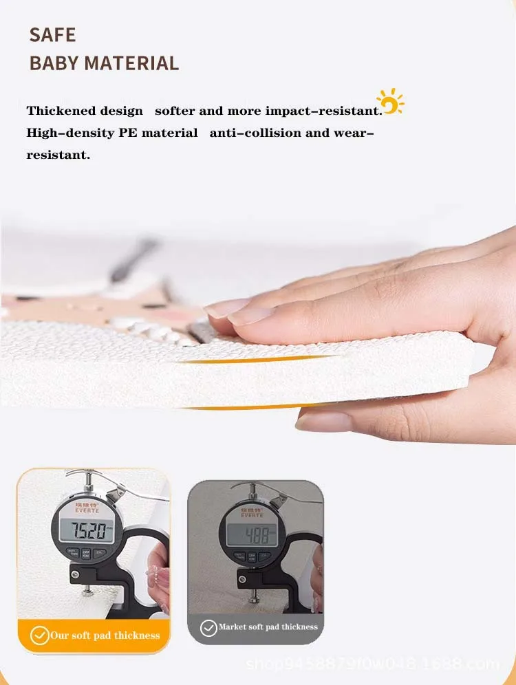 BR Kid's Bedroom Headboard Crashproof Soft Padding Self-Adhesive Wall Sticker – Waterproof, Thermal Insulation, Odor-Free, Thick