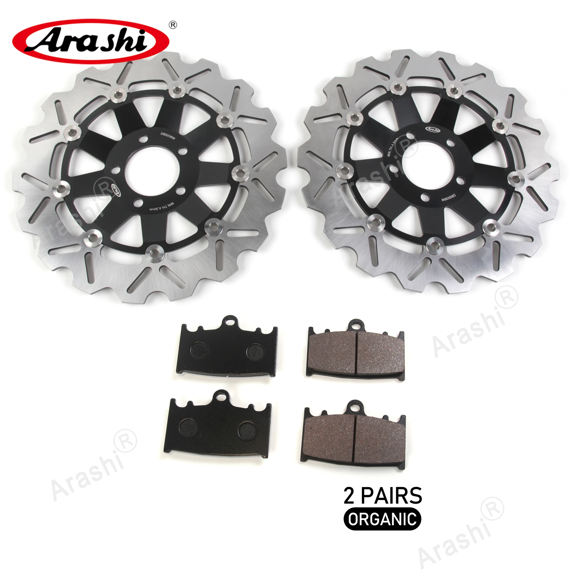 Arashi CNC Floating Front Brake Disc Rotor Brake Pads For KAWASAKI GPZ 900 R / GPZ900R 1990 1991 1992 1993 1994 1995 1996