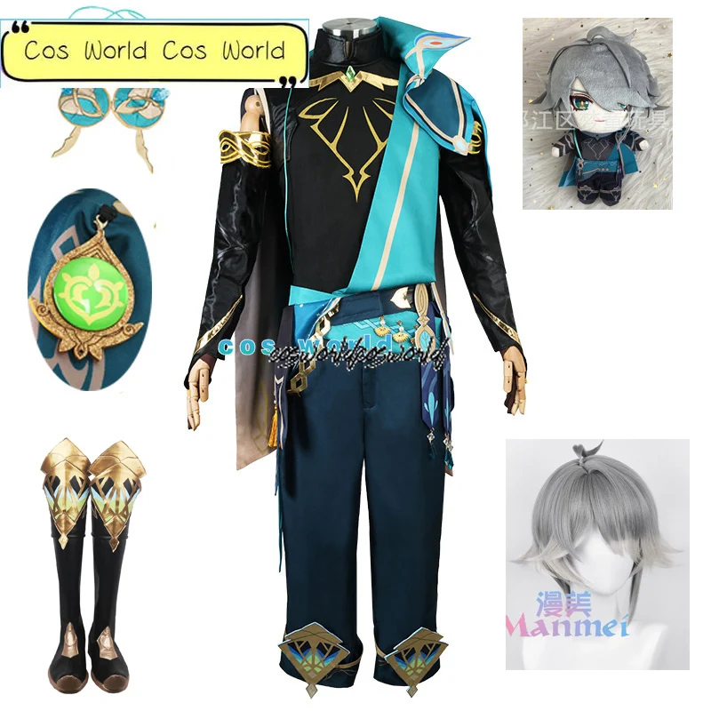 

Game Genshin Impact Sumeru Al Haitham Cosplay Costume Al Haitham Wig Men's Uniform Halloween Alhaitham Outfits