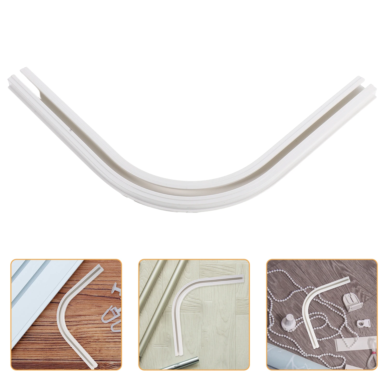 

Adhesive Ceiling Curtain Track Wall Mount Shower Bathroom Door Rail Guide Silent Smooth Corner Easy Install Heavy Duty Sliding