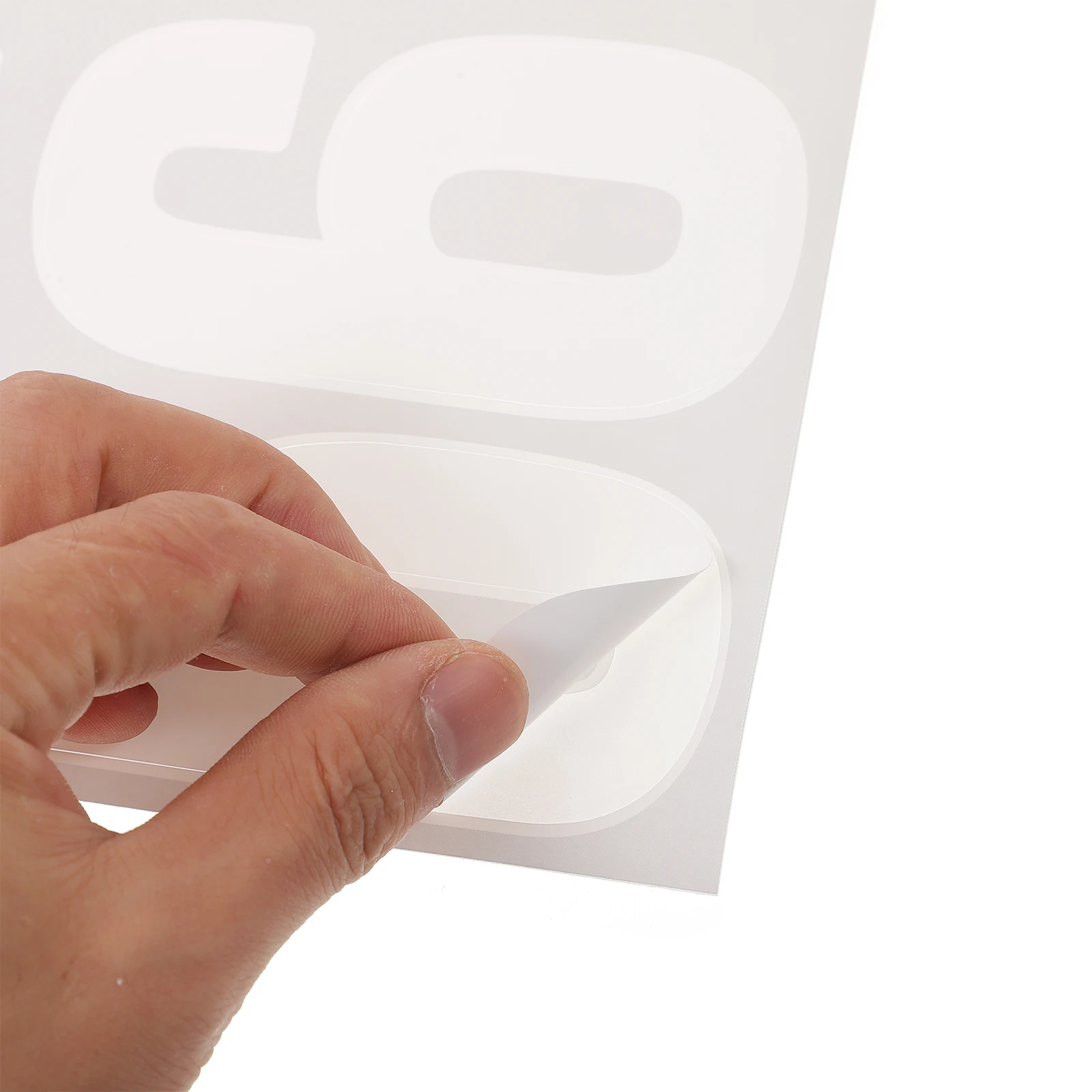 

6pcs Large Number Stickers Self-Adhesive Waterproof For Trash Can Mailbox Outdoor Address Numbers White Small Number