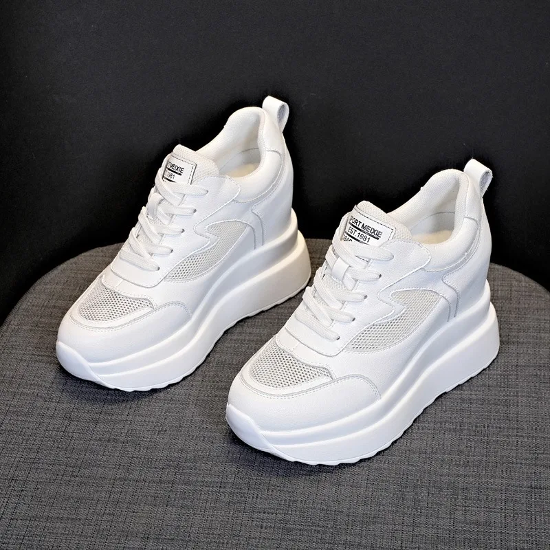 

Autumn New Thick Sole Single Shoe with Increased Height Inside Casual White Shoes for Women Platform Sneakers Zapatillas De Muje