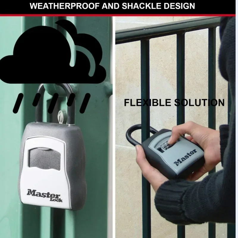 Master Lock 5400D Outdoor Home Hidden Anti-theft Key Safe Storage Box Combination Lock Alloy Material Security Key Box