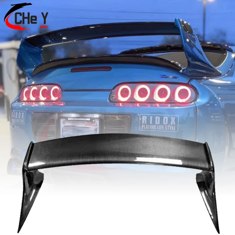 

Real Carbon Fiber Blade 1993-2002 For Toyota Supra MK4 TRD Style Spoiler JZA80 Rear Wing Trunk Rear Spoiler