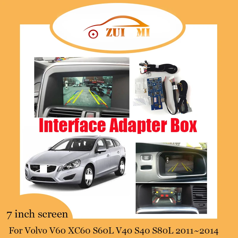 Car Interface Adapter Decoder For Volvo V60 XC60 S60L V40 S40 S80L 2011~2014 Reverse Decoding Box VGA Reverse Image