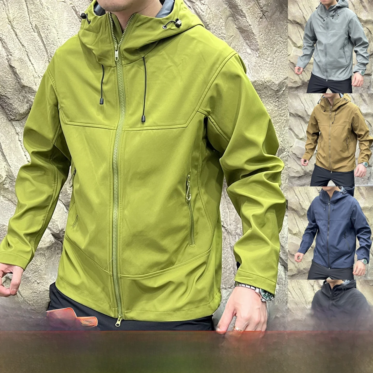 

Outdoor Softell Jaet GM Series 3D Tailoring Waterproof Windproof Breathable Hooded ell Jaet Polyester Fiber Long Sve