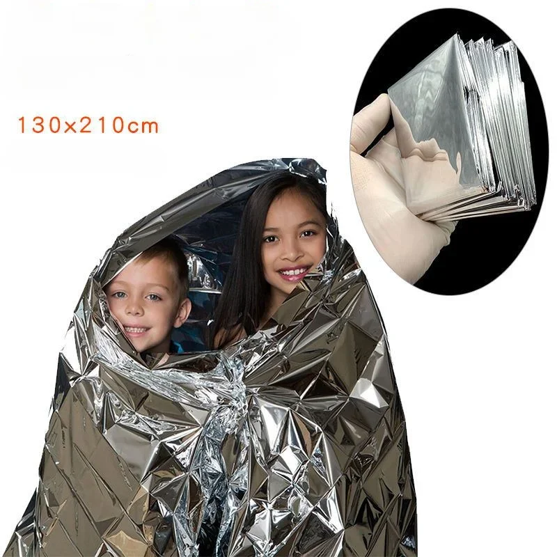 Emergency Blankets Mylar Thermal Blanket for Outdoor Tents Camping Silver Gold First Aid Blanket Emergency Survival Blanket Gear