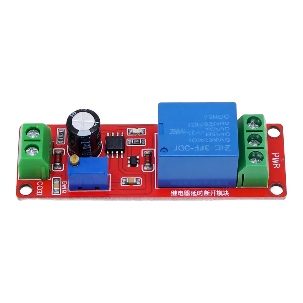NE555 Adjustable Delay Relay Board with 1-10 Second Timing Range for 5V 12V DC Input and AC 220V 10A Output Control