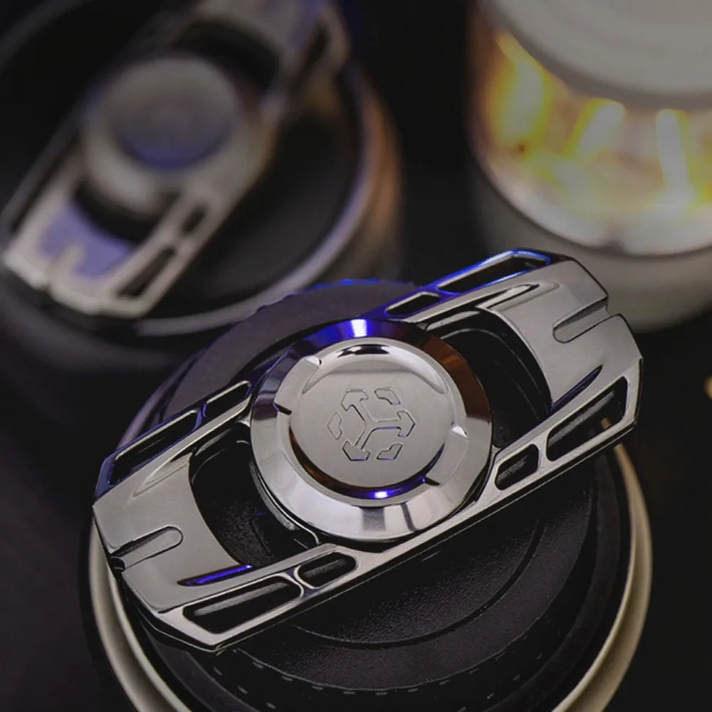 JUZHEDC LINGYIN Tuning Fork Fidget Spinner Two Leaf Spinner Metal Anxiety Toys Fidget Toys For Adults Gadgets