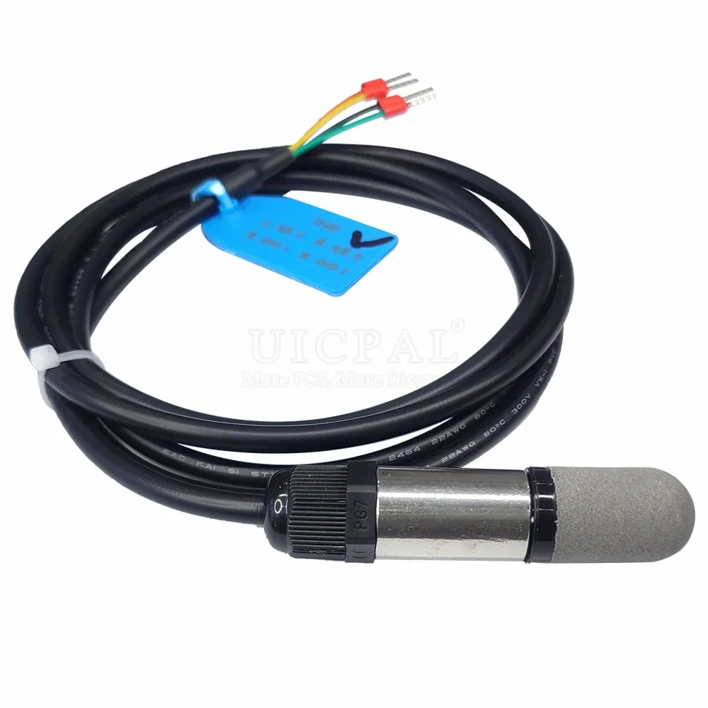 Temperature Humidity Sensor RS485 SHT30 Probe Cable for Modbus RTU PE PVC Metal Probe High Precision Sensors Module 1M Length