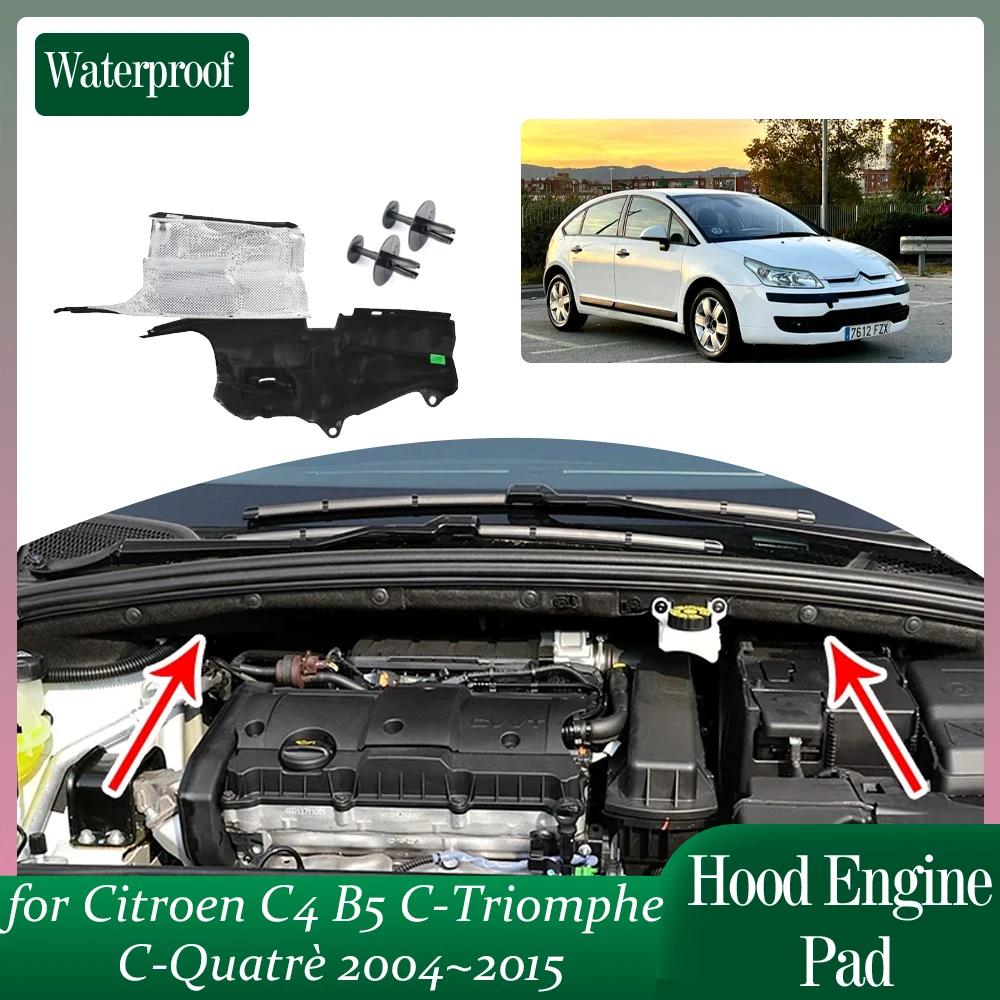 

Car Engine Insulation for Citroen C4 B5 C-Triomphe C-Quatrè 2004~2015 Hood Lower Soundproof Heat Cotton Pad Cover Accessories