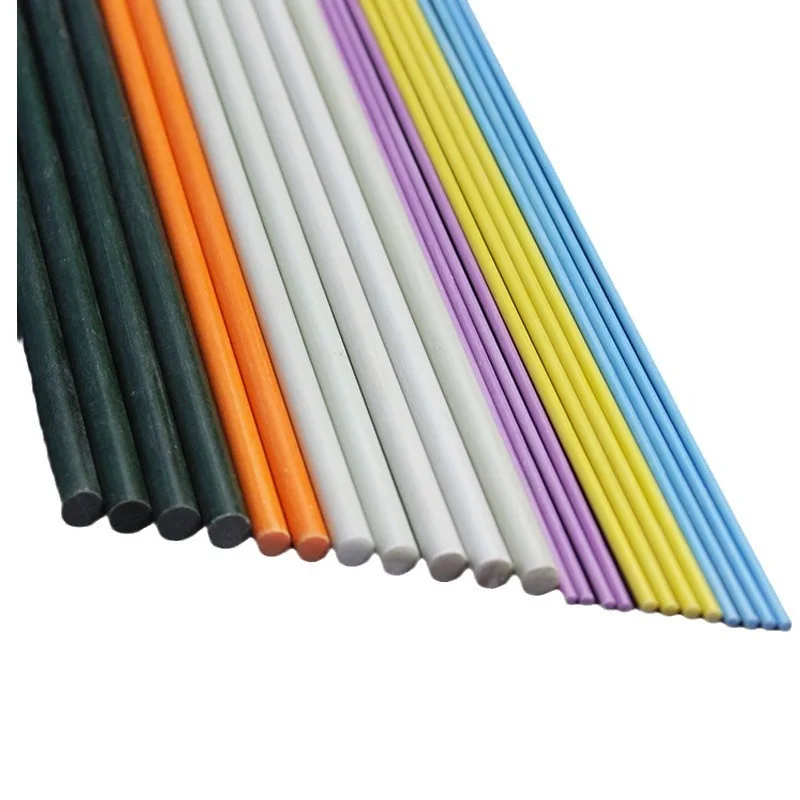 10pcs 500mm Coloured Glass Fiber Rod 2-10mm Diametter High-strength Glass Fiber Rod Is Used To Make Toys And Tents