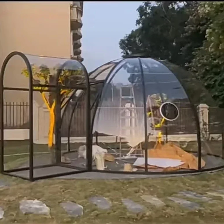 Modern Hotel-Style Tempered Glass Dome Tent Chinese Style Accommodation Sunroom Glass Houses Contemporary Container Houses