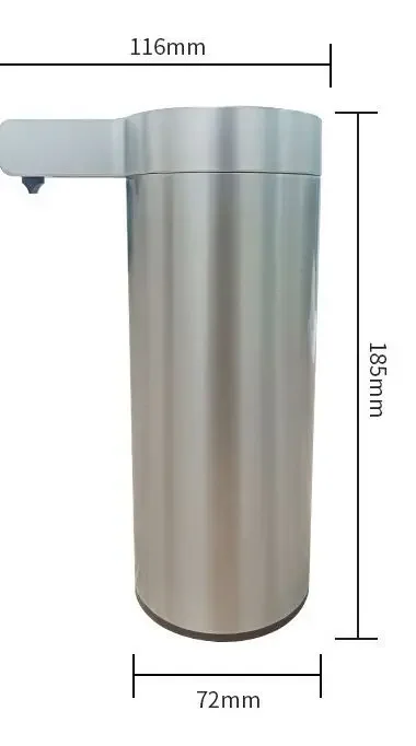 Brushed Nickel 304 Stainless Steel Touchless Infrared Sensor Liquid Automatic Soap Dispenser