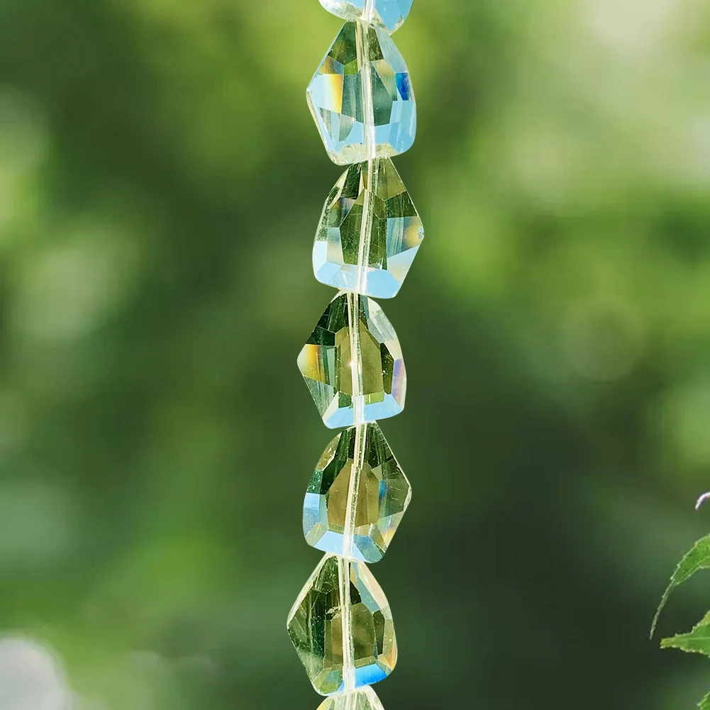 10 pçs k9 prismas de cristal claro suncatcher lustre facetado irregular pingente de cristal parte da lâmpada de vidro casamento decoração para casa