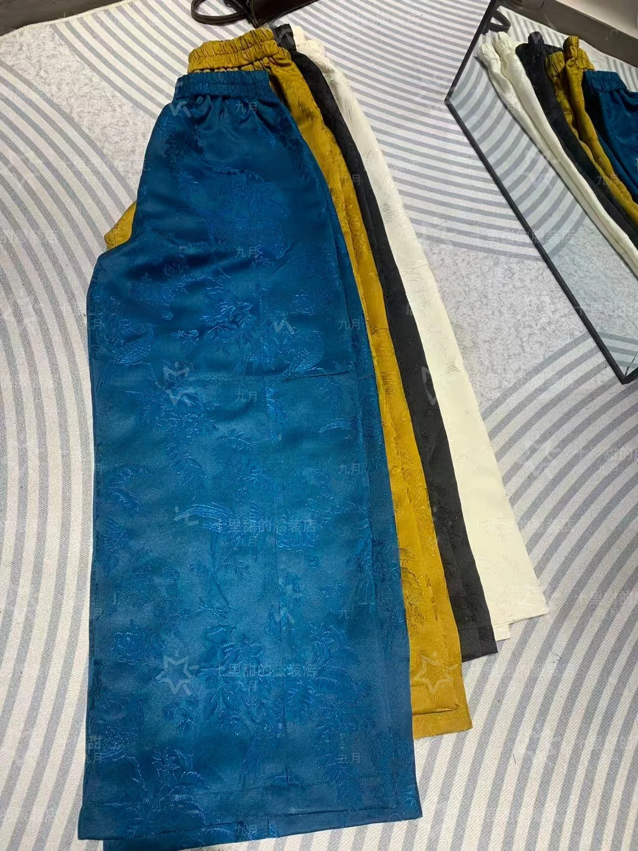 

Новые женские брюки Cuoo с вышивкой, свободного кроя, прямые, повседневные, в стиле Ханьфу, премиум-класса, модные