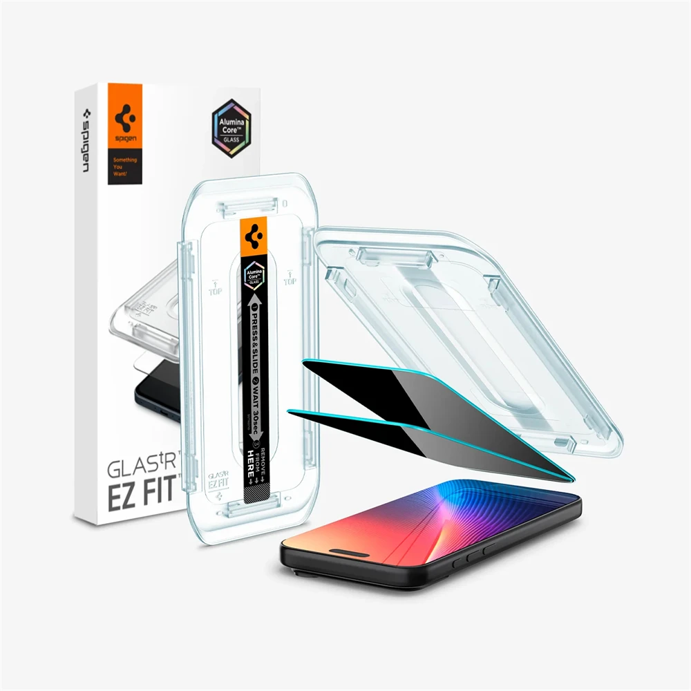 2 Stück Spigen Glas.tR EZ Fit Sensor-Schutzfolie für iPhone 18 17 Pro Max 16 15 14 Plus Air Panzerglas Sichtschutzfolie