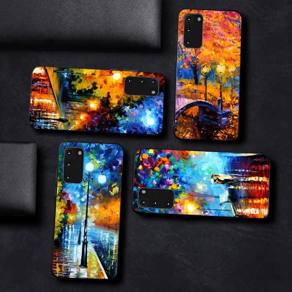 L-Leonid Oil A-Afremov  Painting Phone Case For Samsung S 9 10 20 21 22 23 30 23plus lite Ultra FE S10lite Fundas