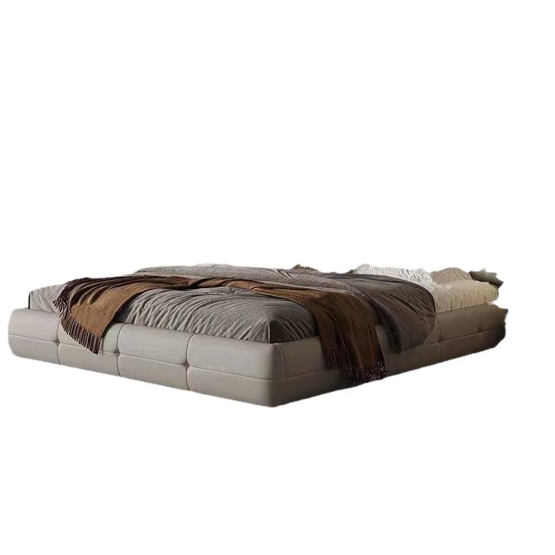 

Leather, light luxury high PC and console game bed, modern simple double bed