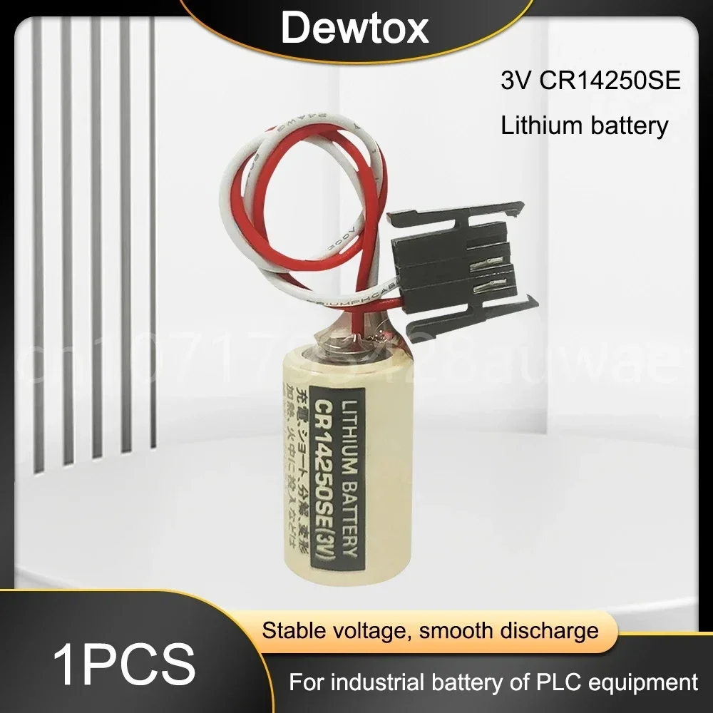 1 Uds Original A-B 1747-BA 3V 1000mAh CR14250SE CNC PLC batería de litio con enchufe negro 3P CR14250