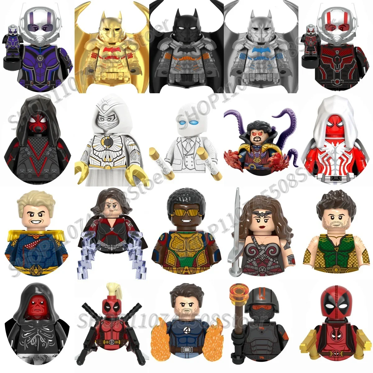 

Hot toy Marvel building block Doctor Strange Moonlight Knight Ant-Man mini brick toy children's party gift