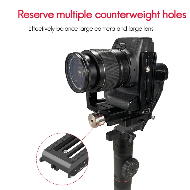 Braket RISE-L pelat vertikal pemegang dukungan rilis cepat Switchable untuk Zhiyun Weebill S VBS RSC2 RS2 Gimbal kamera Video