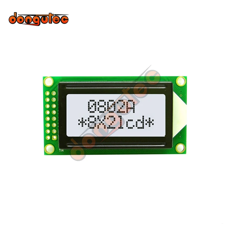 Módulo LCD de 5v LCM0802A 0802A, nuevo Mini 0802, 8x2, 8x2, STN, SPLC780D o controlador de EQU, retroiluminación LED 16P