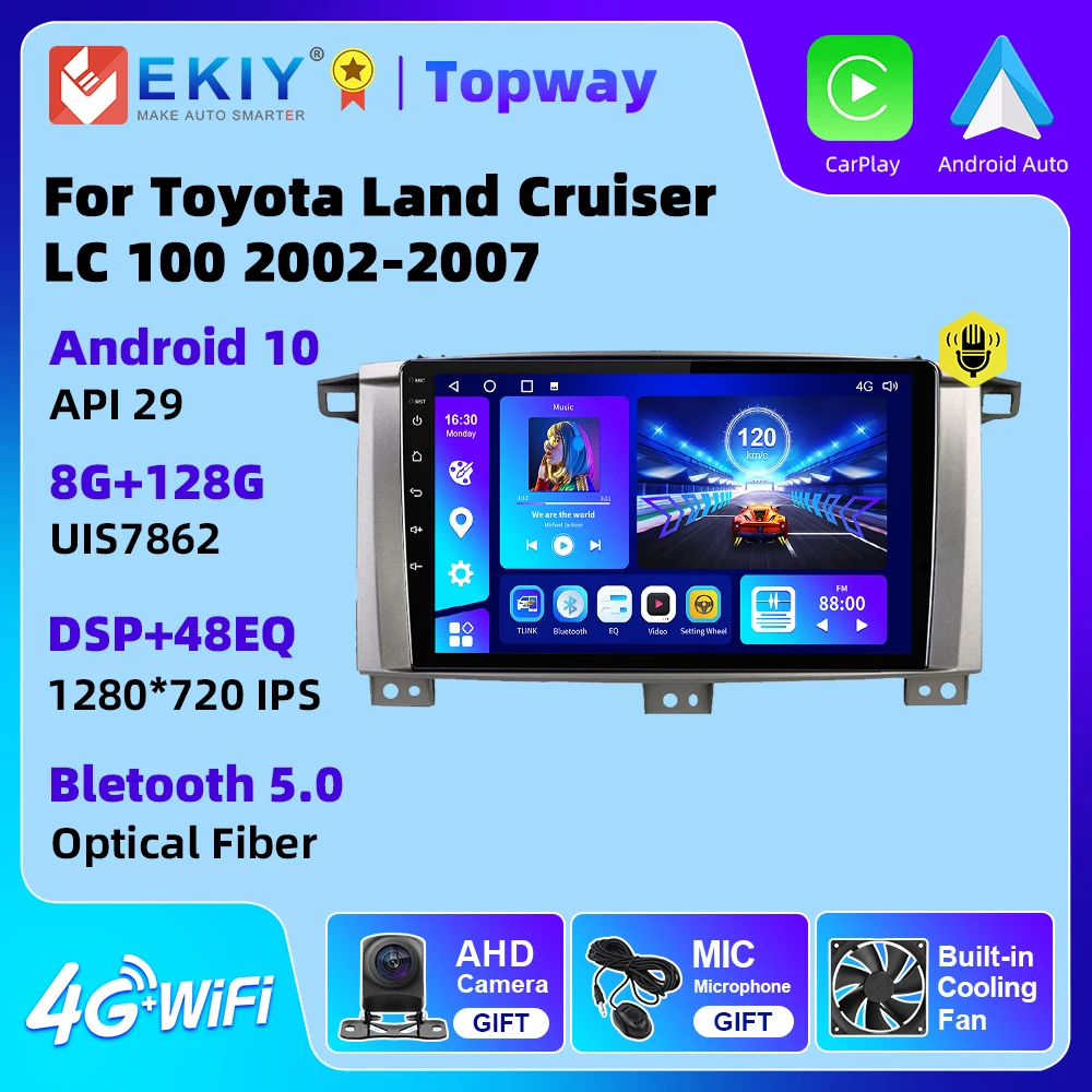 

Автомагнитола EKIY на Android для Toyota Land Cruiser 100, 2005-2007, 2DIN