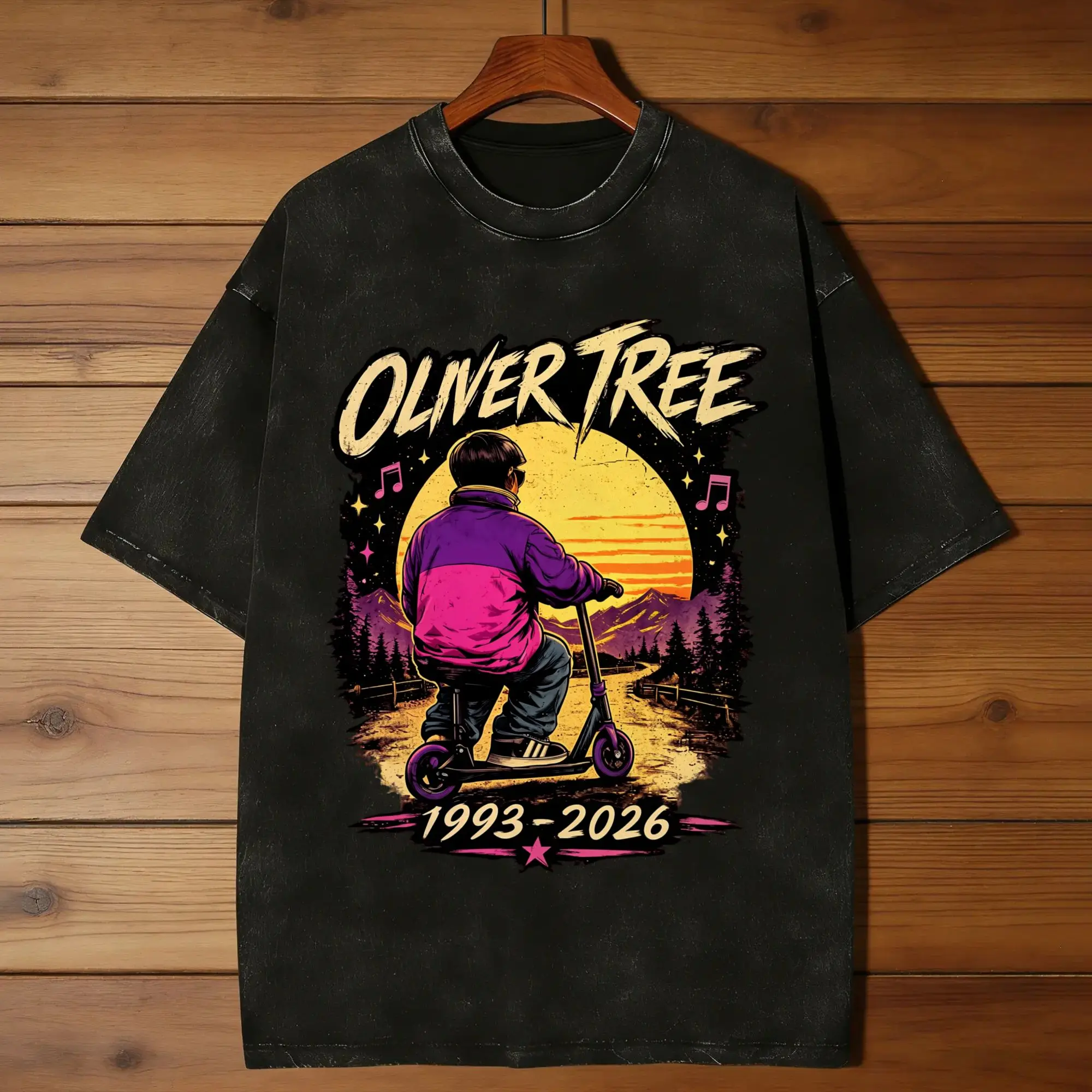 Rest In Peace Oliver Tree 1993-2026  T Shirt Beach  Y2K Retro T Shirts Trendy Cool Tshirt For Male Short Sleeves Print Clothing