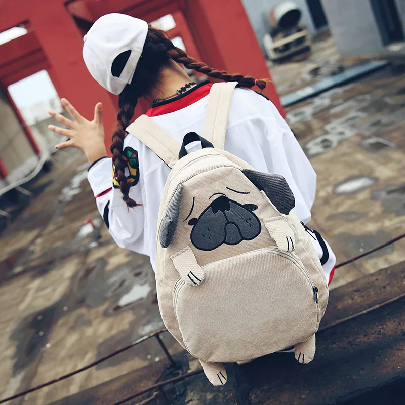 Mochila de PANA con bordado personalizado para hombre y mujer, morral que combina con todo, bonito Animal de dibujos animados, Harajuku, pareja de estudiantes, novedad