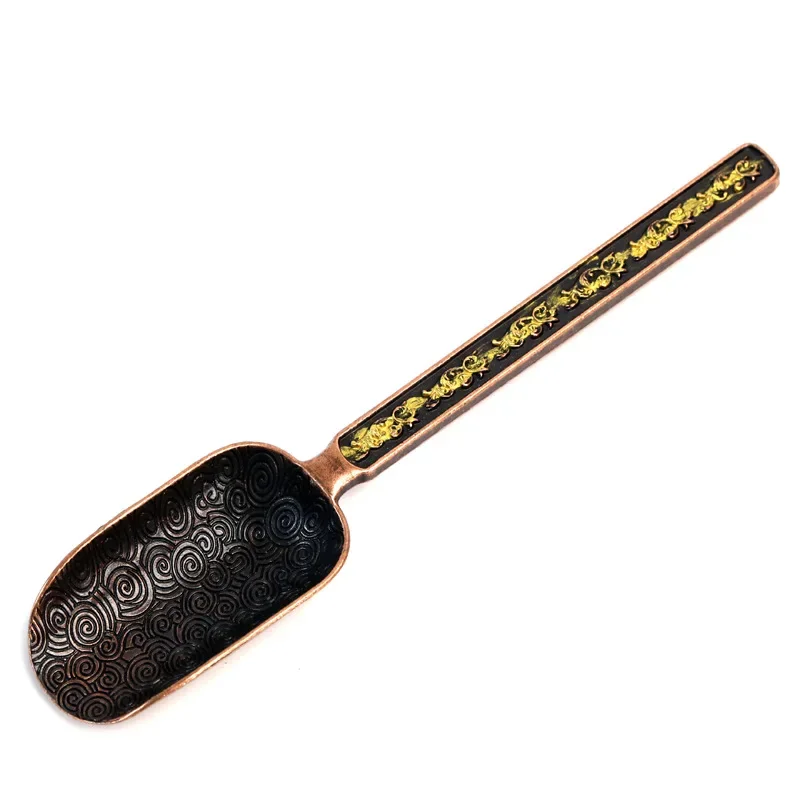 Teaspoon Divided Teaspoons Single Small Japanese Wooden Long Handle Alloy Spoon Tea Ceremony Tea Shovel Tea Spoons