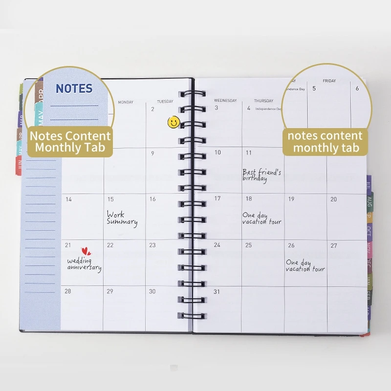 Weekly Appointment Book Plan Book Schedule Book Plan Book Rollovers Notebook Black Durable