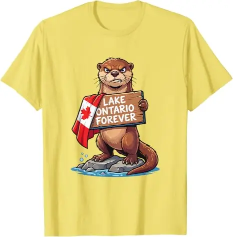 Lake Ontario Forever Otter Animals Flag Lustiges Anti-Lake-America T-Shirt Y2k Pro Lake Ontario Beaver Grafik-T-Shirt für Männer Jungen – Detail 33