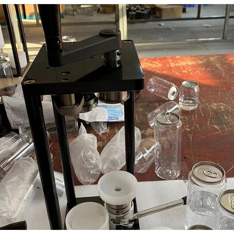 15S 휴대용 야외 수동 로터리 캔 Seamer 55MM PET 플라스틱 알루미늄 주석 부드러운 음료 커피 버블 티 캔 씰링 기계