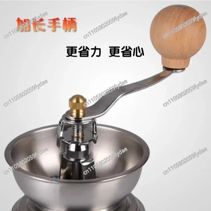 Stainless Steel Heavy-Duty Manual Coffee Grinder Coffee Beans & Pepper Mill Household Manual Grinder Dismantleable for Cleaning