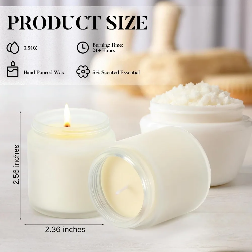 شموع برطمان ميسون صغيرة لعيد الميلاد 3.5 أونصة معطرة بالجملة 10 عطور هدايا للعلاج العطري لحفلات الزفاف وحفلات استقبال المولود الجديد #1