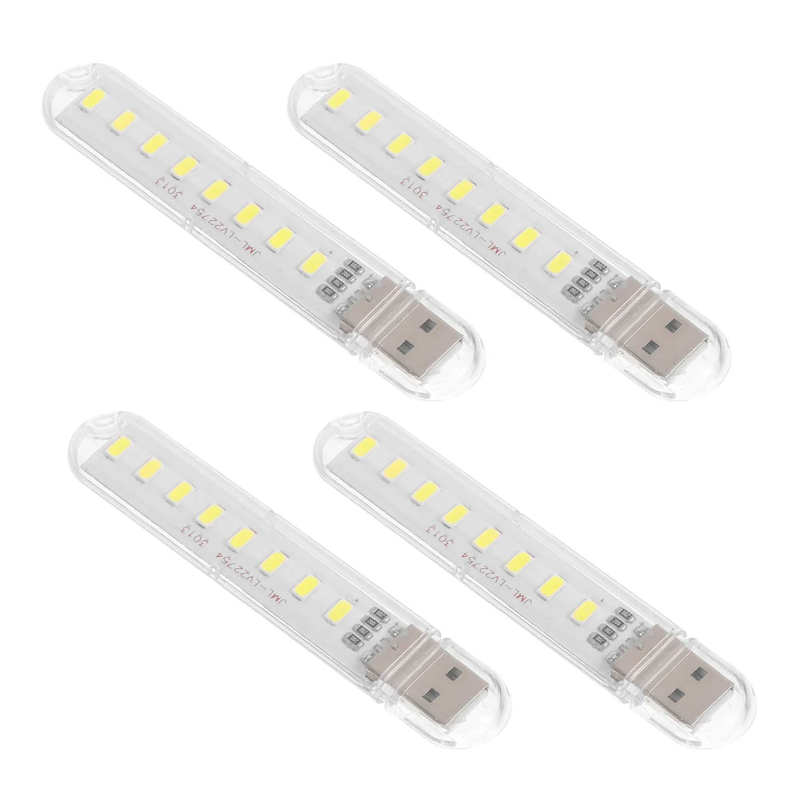 4 قطعة USB LED ضوء الليل مصباح مكتبي صغير صغير للقراءة المحمولة دائم العناية بالعين ضوء لأجهزة الكمبيوتر المحمول قوة البنك سطح المكتب الاستخدام