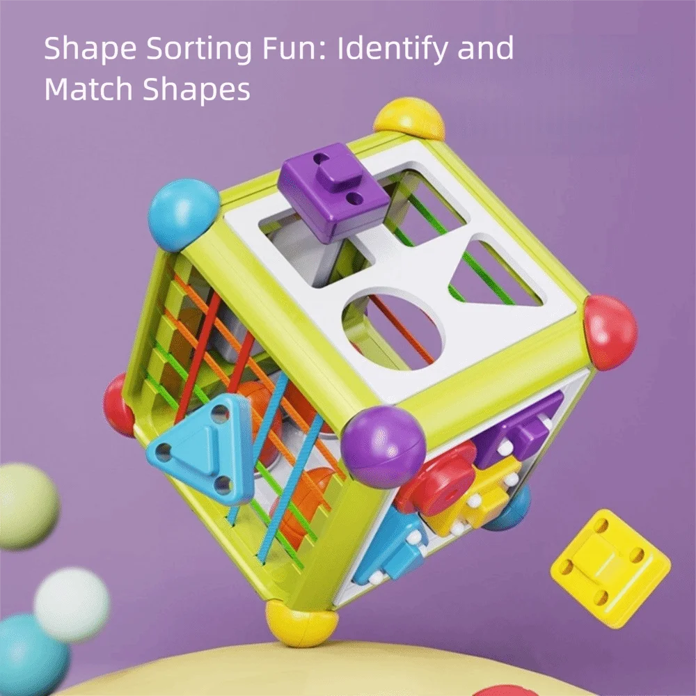 Zestaw Sześciościanów Montessori Puzzle Edukacyjne Funkcje Edukacyjne Trwałe Wczesna Edukacja Pudełko Zabawka z Mechanizmem Wyciągania Dopasowywanie Kolorów