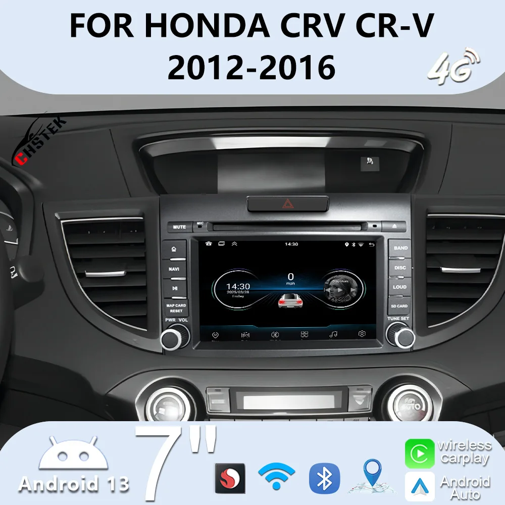 

CHSTEK Car Wireless Carplay For Honda CR-V CRV 4 RM RE 2011-2018 WIFI Navigation screen Bluetooth 4G GPS Android Head Unit