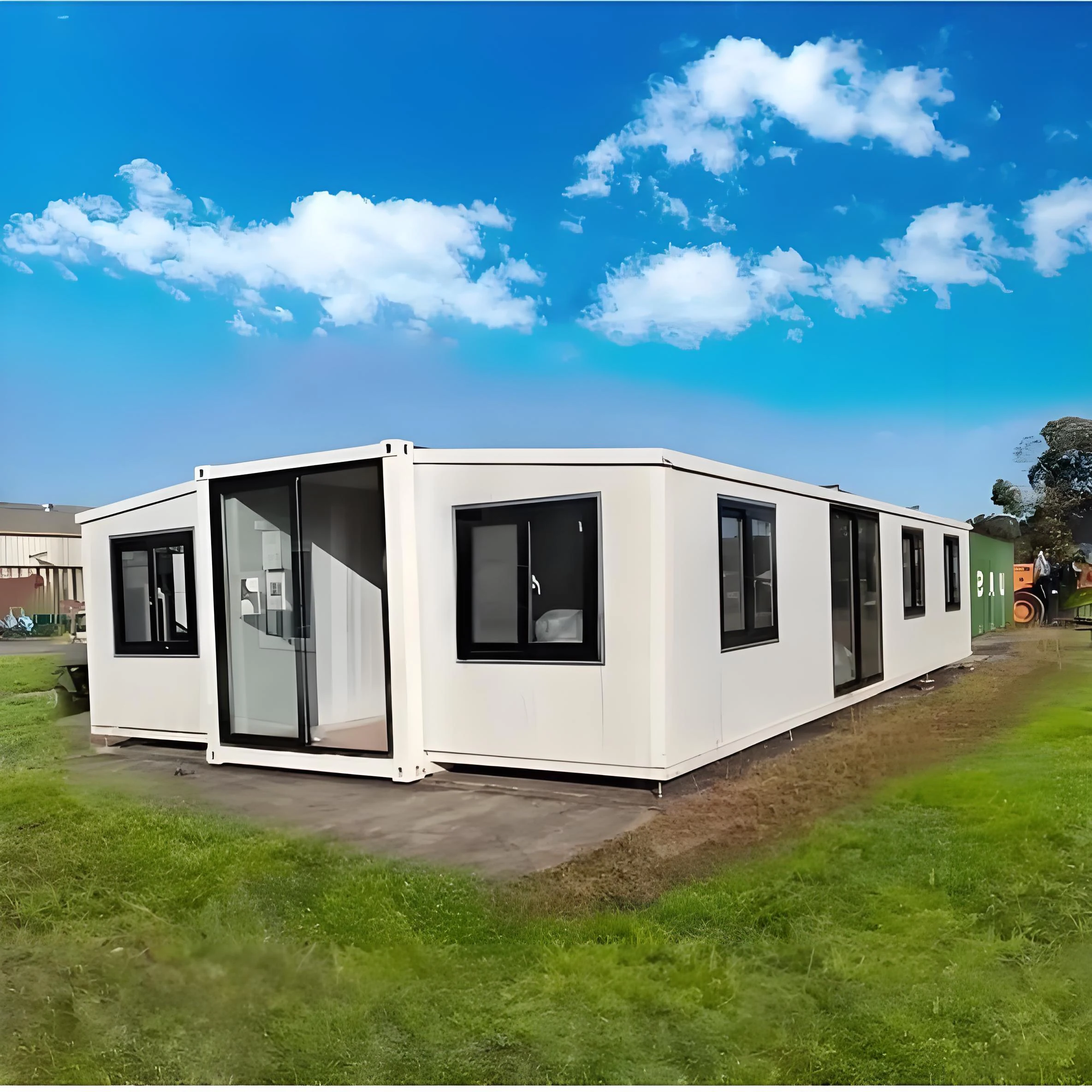 Assembleable 20ft Foldable And Movable Residential Expandable Double-wing Box Live-able Container Houses Ready To Living
